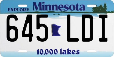 MN license plate 645LDI