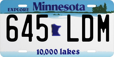 MN license plate 645LDM