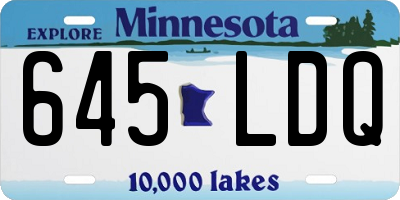 MN license plate 645LDQ