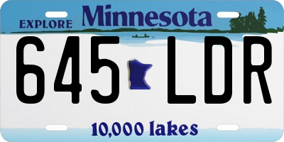 MN license plate 645LDR
