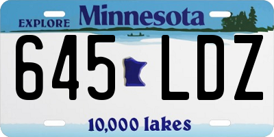 MN license plate 645LDZ