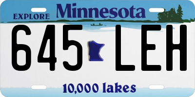 MN license plate 645LEH