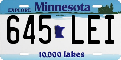 MN license plate 645LEI