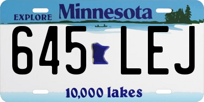 MN license plate 645LEJ