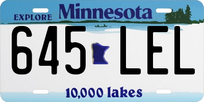 MN license plate 645LEL