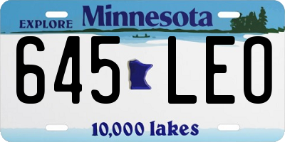 MN license plate 645LEO
