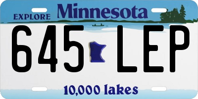 MN license plate 645LEP