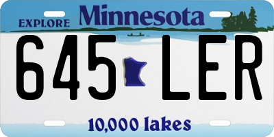 MN license plate 645LER