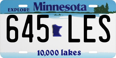 MN license plate 645LES