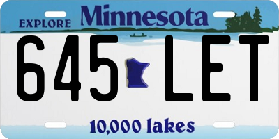 MN license plate 645LET