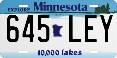 MN license plate 645LEY