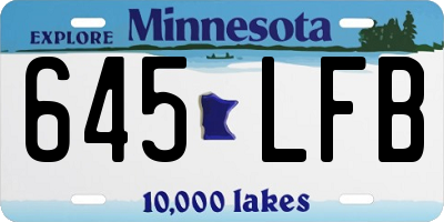 MN license plate 645LFB