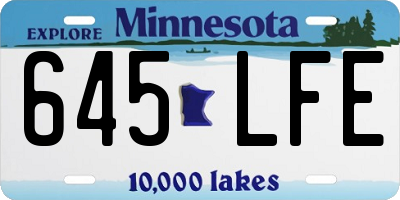 MN license plate 645LFE