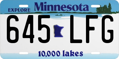 MN license plate 645LFG