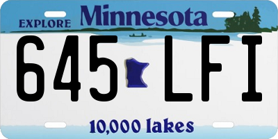MN license plate 645LFI