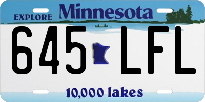 MN license plate 645LFL