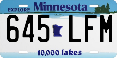 MN license plate 645LFM