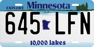 MN license plate 645LFN