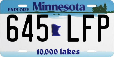 MN license plate 645LFP