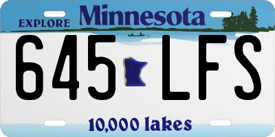 MN license plate 645LFS