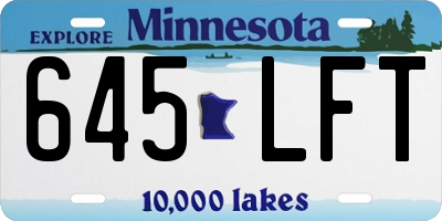 MN license plate 645LFT