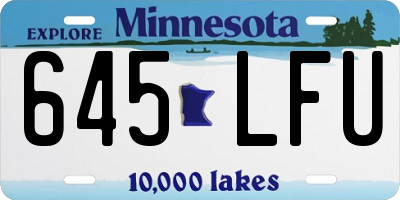 MN license plate 645LFU
