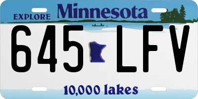 MN license plate 645LFV