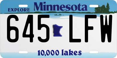MN license plate 645LFW