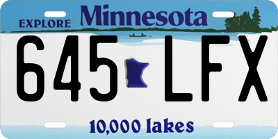 MN license plate 645LFX