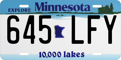 MN license plate 645LFY