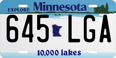 MN license plate 645LGA