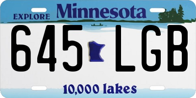 MN license plate 645LGB