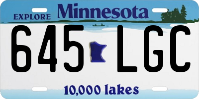 MN license plate 645LGC
