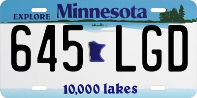 MN license plate 645LGD