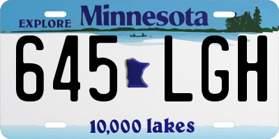 MN license plate 645LGH