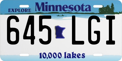 MN license plate 645LGI