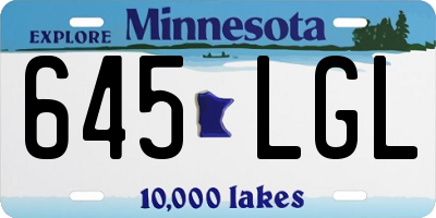 MN license plate 645LGL