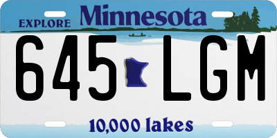MN license plate 645LGM