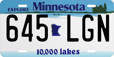 MN license plate 645LGN