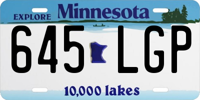 MN license plate 645LGP