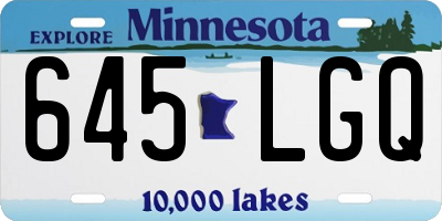 MN license plate 645LGQ