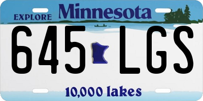 MN license plate 645LGS
