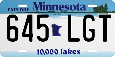 MN license plate 645LGT