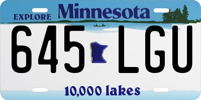 MN license plate 645LGU