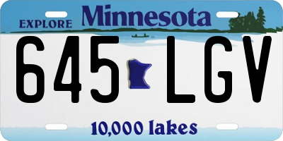 MN license plate 645LGV