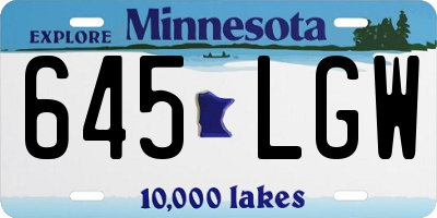MN license plate 645LGW