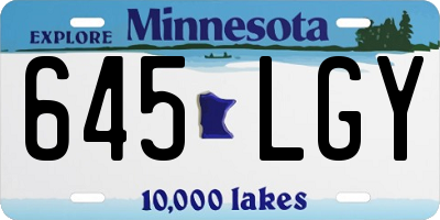 MN license plate 645LGY
