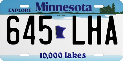MN license plate 645LHA