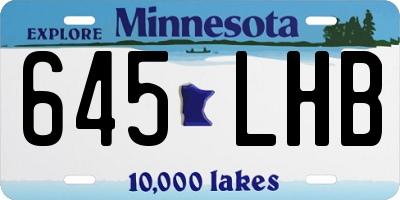 MN license plate 645LHB
