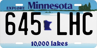 MN license plate 645LHC